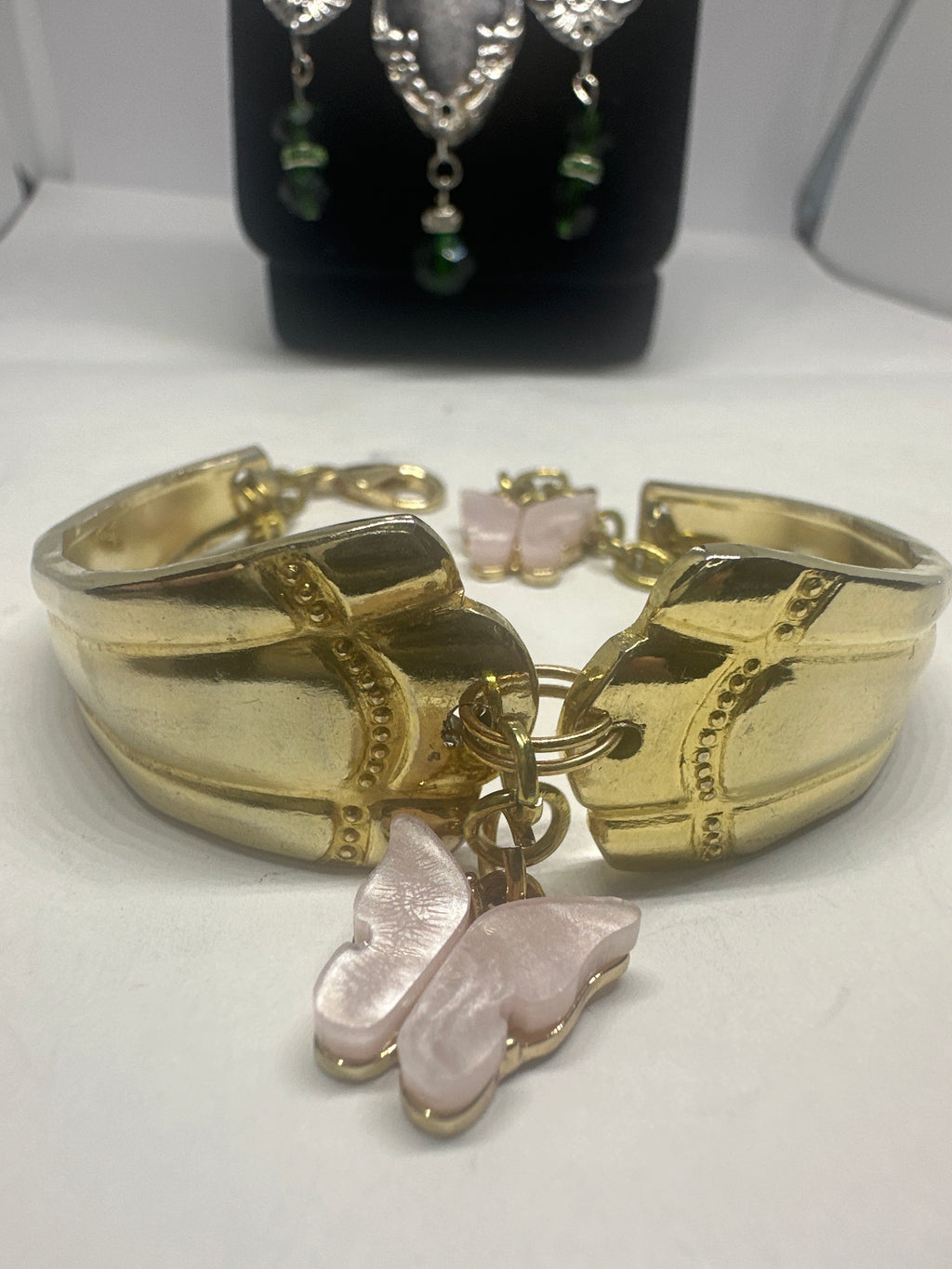 Vintage Spoon Jewelry Set – Handcrafted Earrings + Pendant