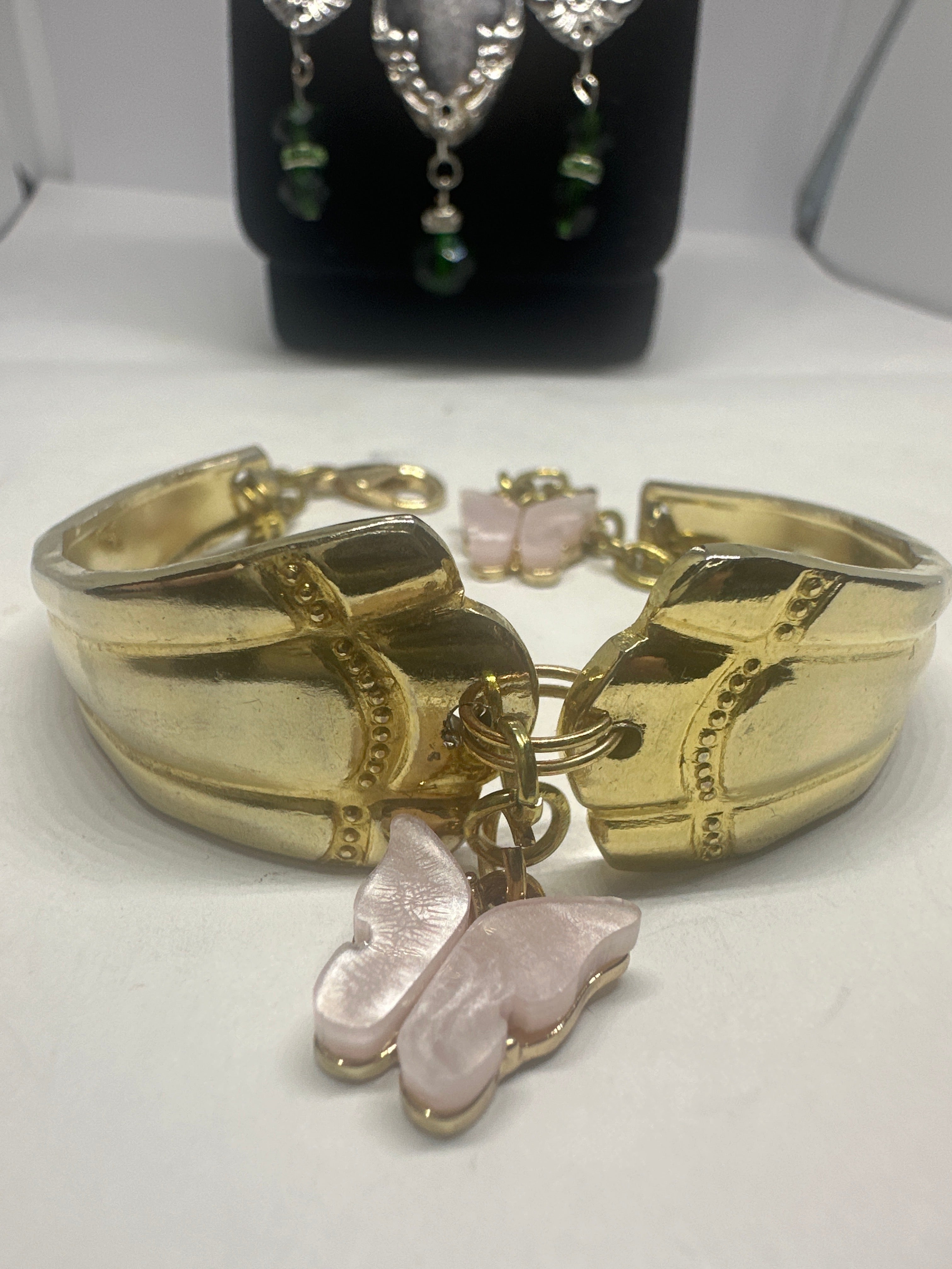 Vintage Spoon Jewelry Set – Handcrafted Earrings + Pendant