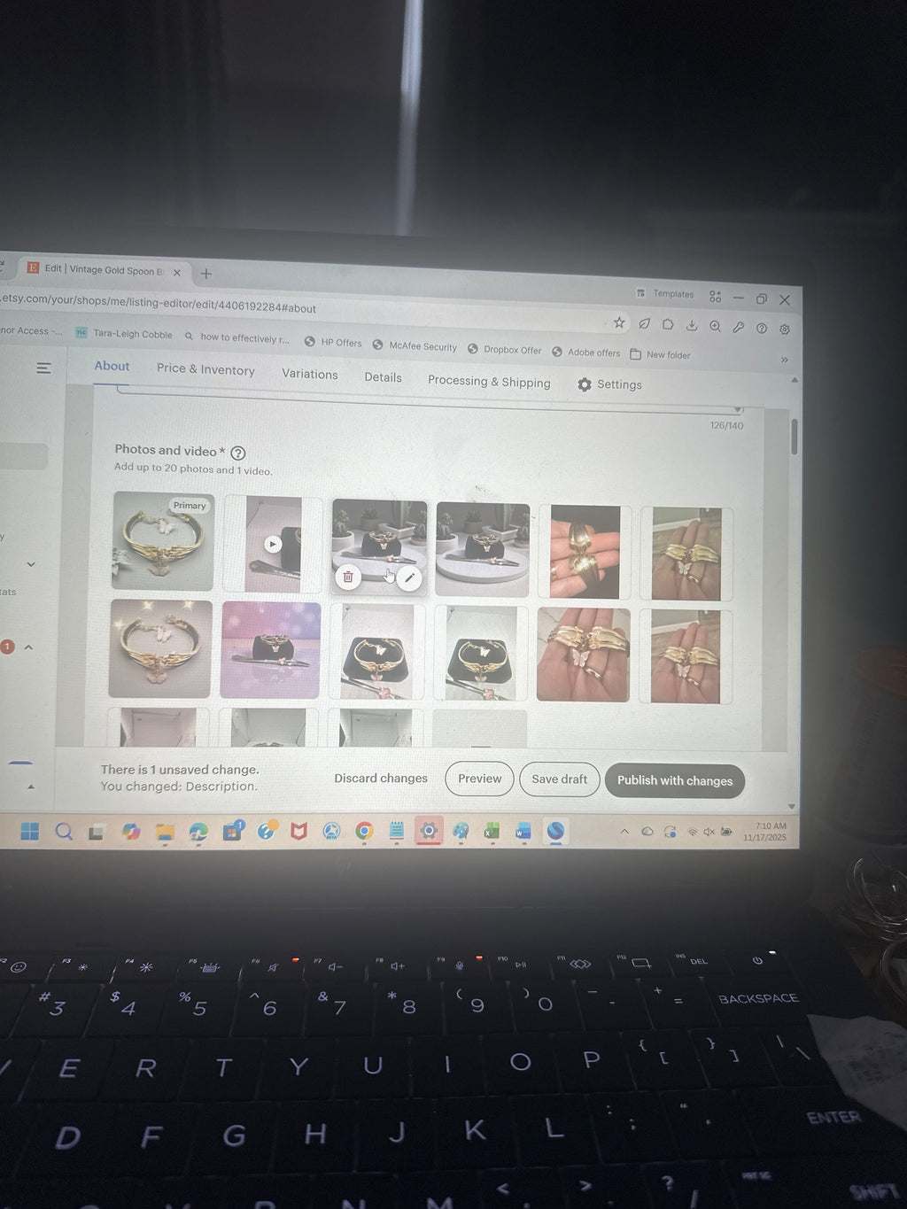 Vintage Spoon Jewelry Set – Handcrafted Earrings + Pendant