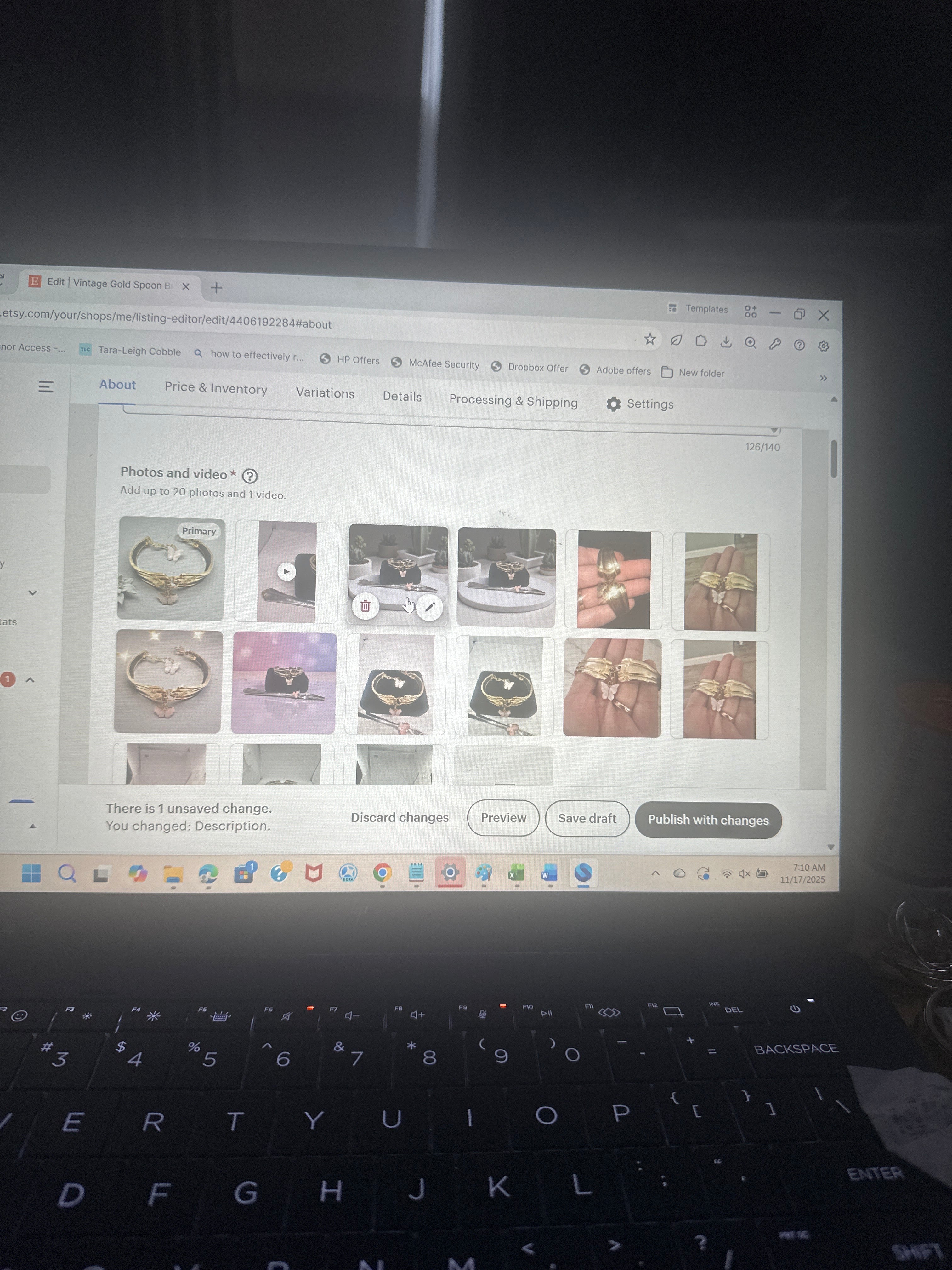 Vintage Spoon Jewelry Set – Handcrafted Earrings + Pendant