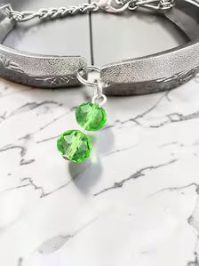 Upcycled Vintage Silverware Bracelet custom, Green Crystal Bead Charm, Engraved Spoon Handle Jewelry, Handmade Stainless steel no tarnish