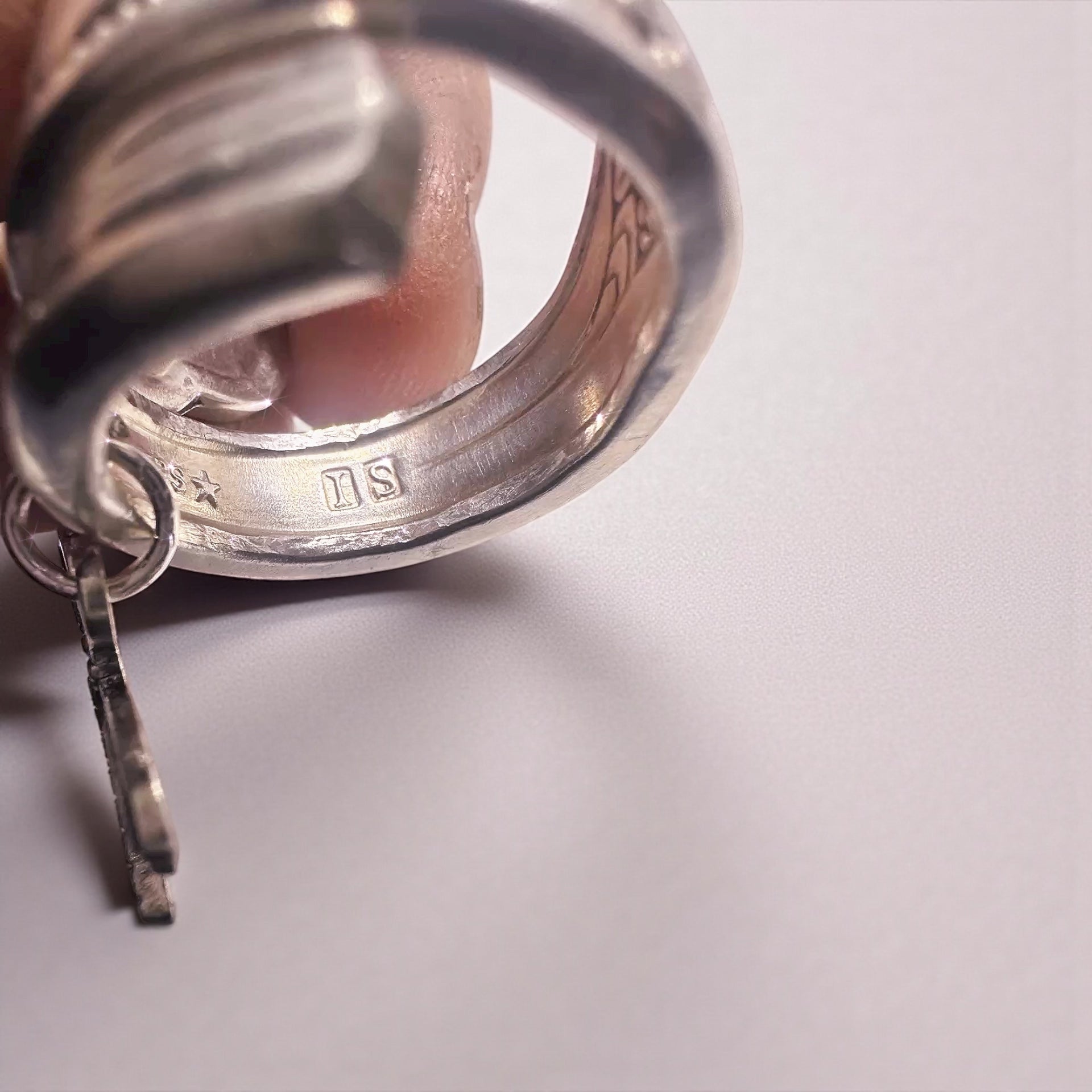 Adjustable Handmade Dragonfly Spoon Ring – Unique Vintage Silverware Jewelry Gift for Her