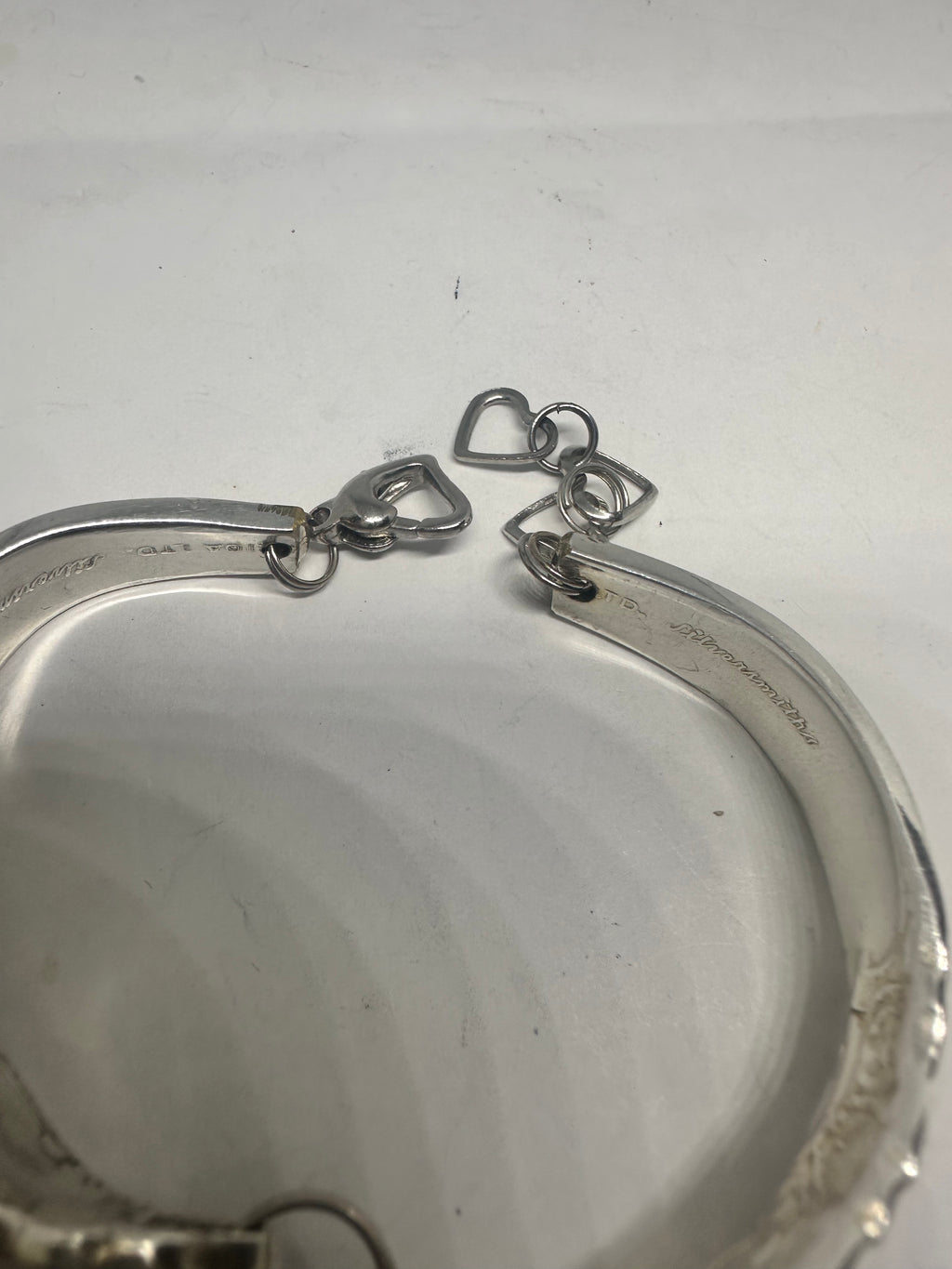 Vintage silver plated bracelet with moon