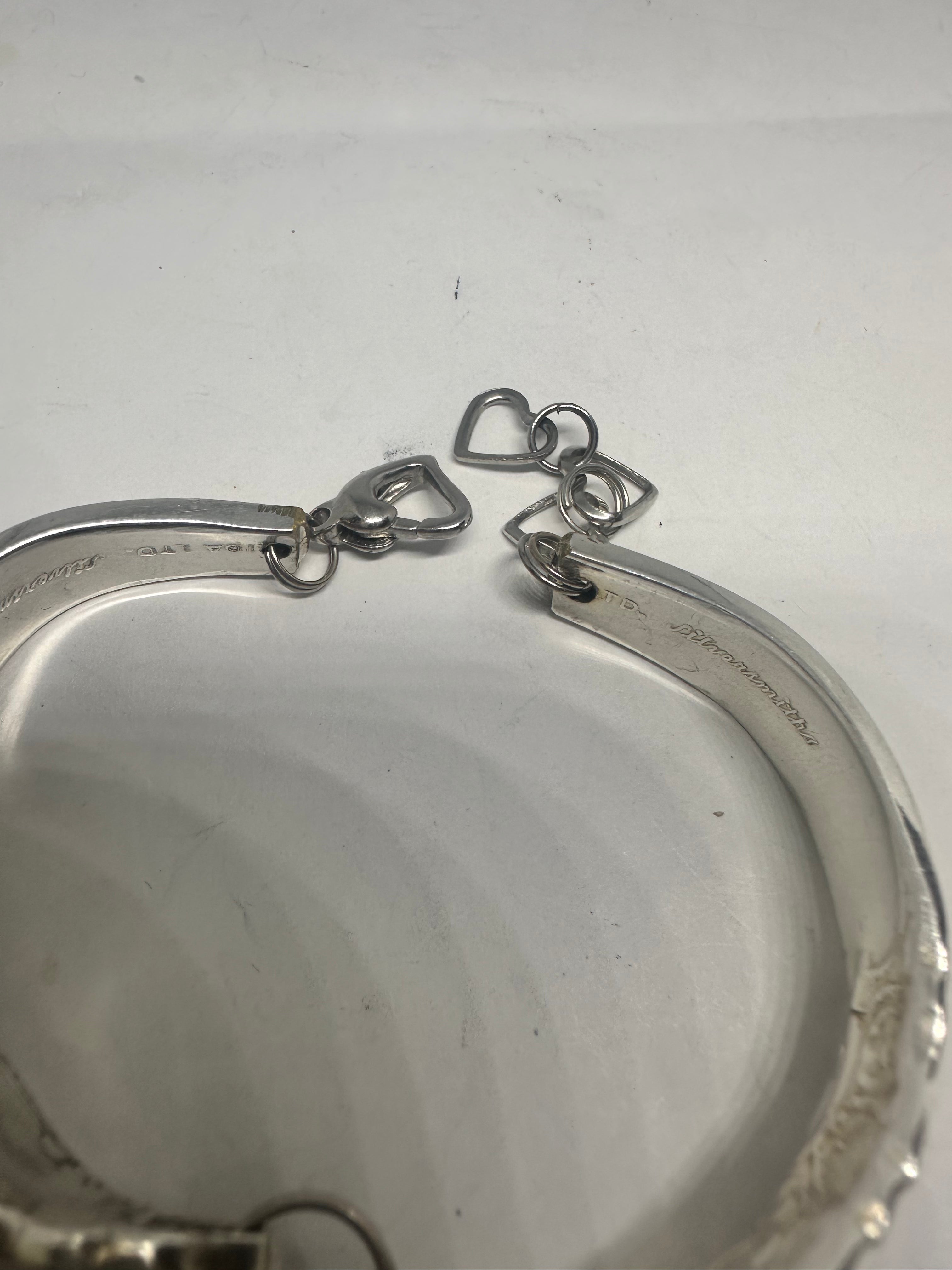 Vintage silver plated bracelet with moon