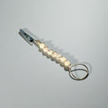 Clip pour carte bancaire Pierres précieuses véritables Bracelet Rose quartz ou jaspe kiwi avec perles et fil torsadé, aide pour ongles longs