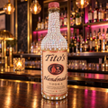 Large Tito’s Bling Bottle Decor, Empty Crystal Bottle, Handmade Rhinestone Bottle, Glam Bar Decor, Includes Crystal Repair Kit