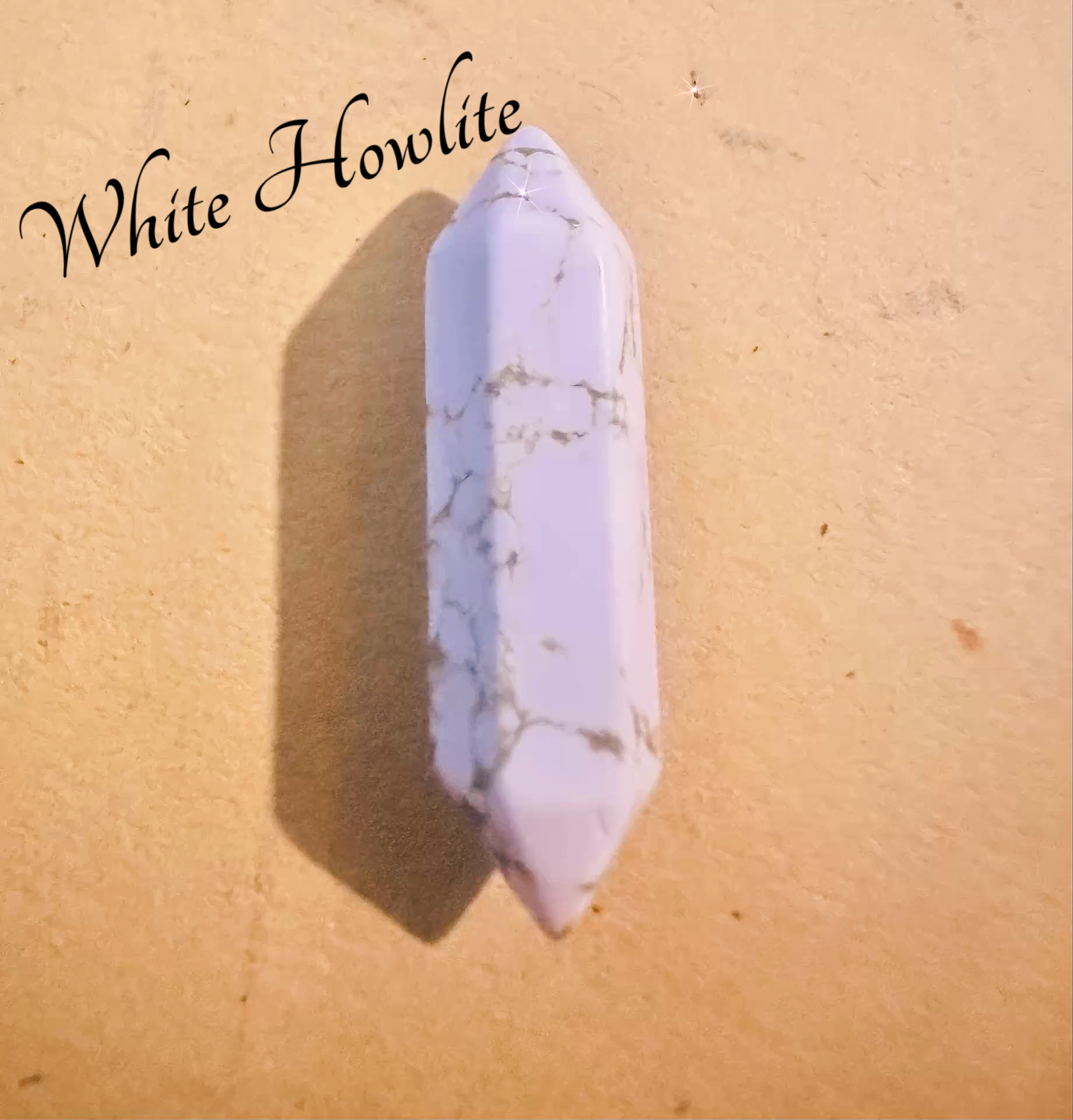 Genuine Gemstone Clip featuring White Howlite, perfect as an ATM card grabber or bracelet helper.