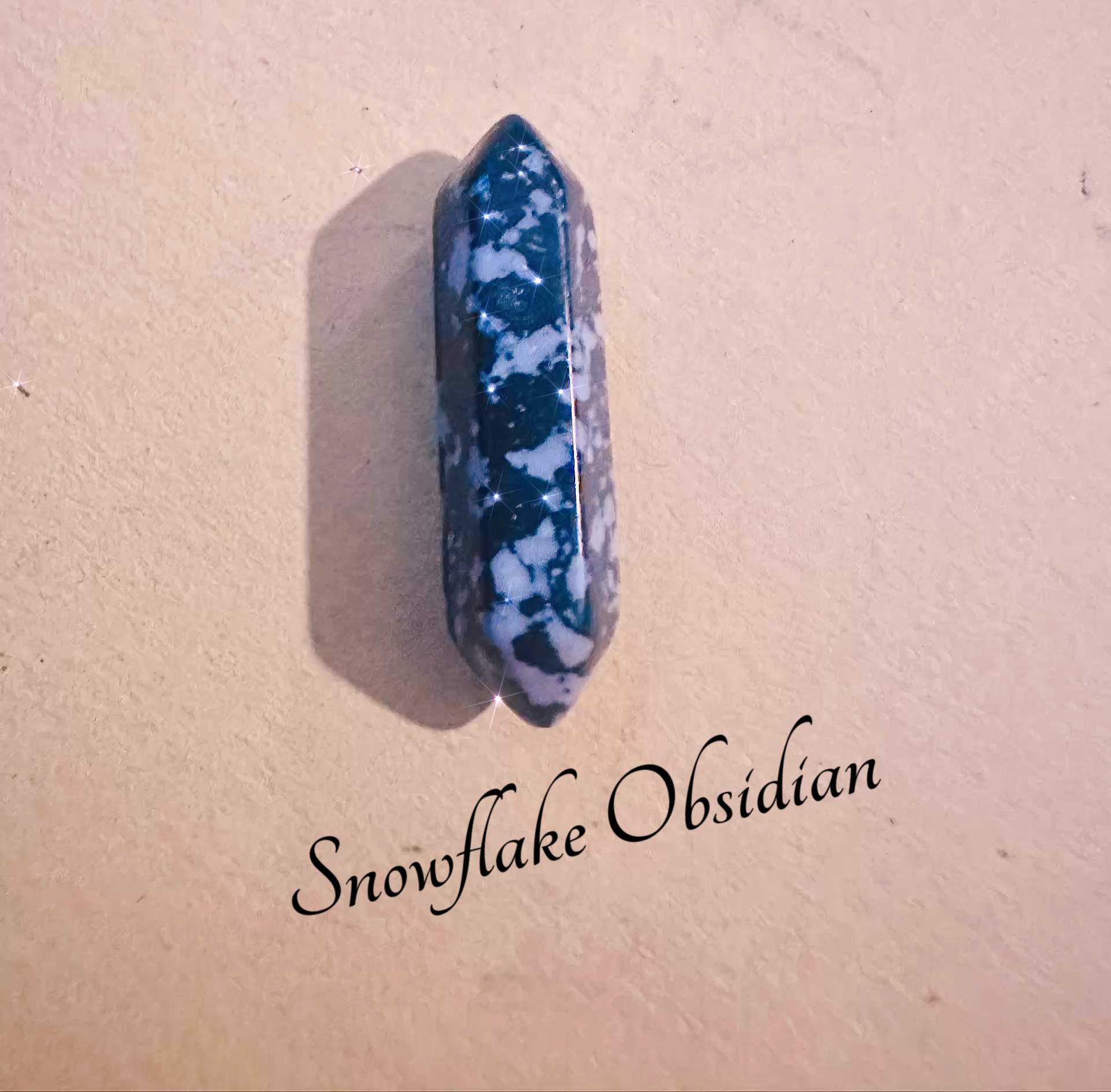 Genuine Gemstone Clip featuring Snowflake Obsidian, versatile for ATM use or helping with bracelets.