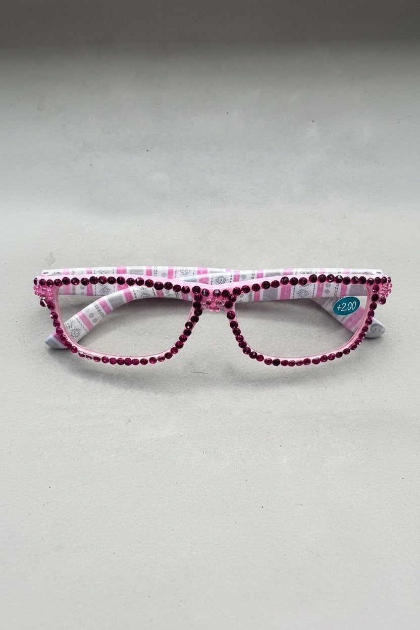 European Crystal Reading Glasses – Bling Rhinestone Readers +1.00–3.00 – Sparkly Eye Eyewear, Includes Care Kit