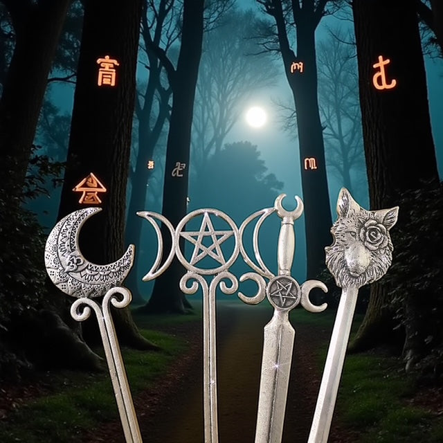 Handmade Mystical ATM Card Clips with Celestial & Pagan Charms – Unique Collectible Grabbers