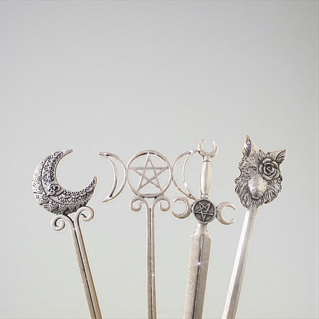 Handmade Mystical ATM Card Clips with Celestial & Pagan Charms – Unique Collectible Grabbers