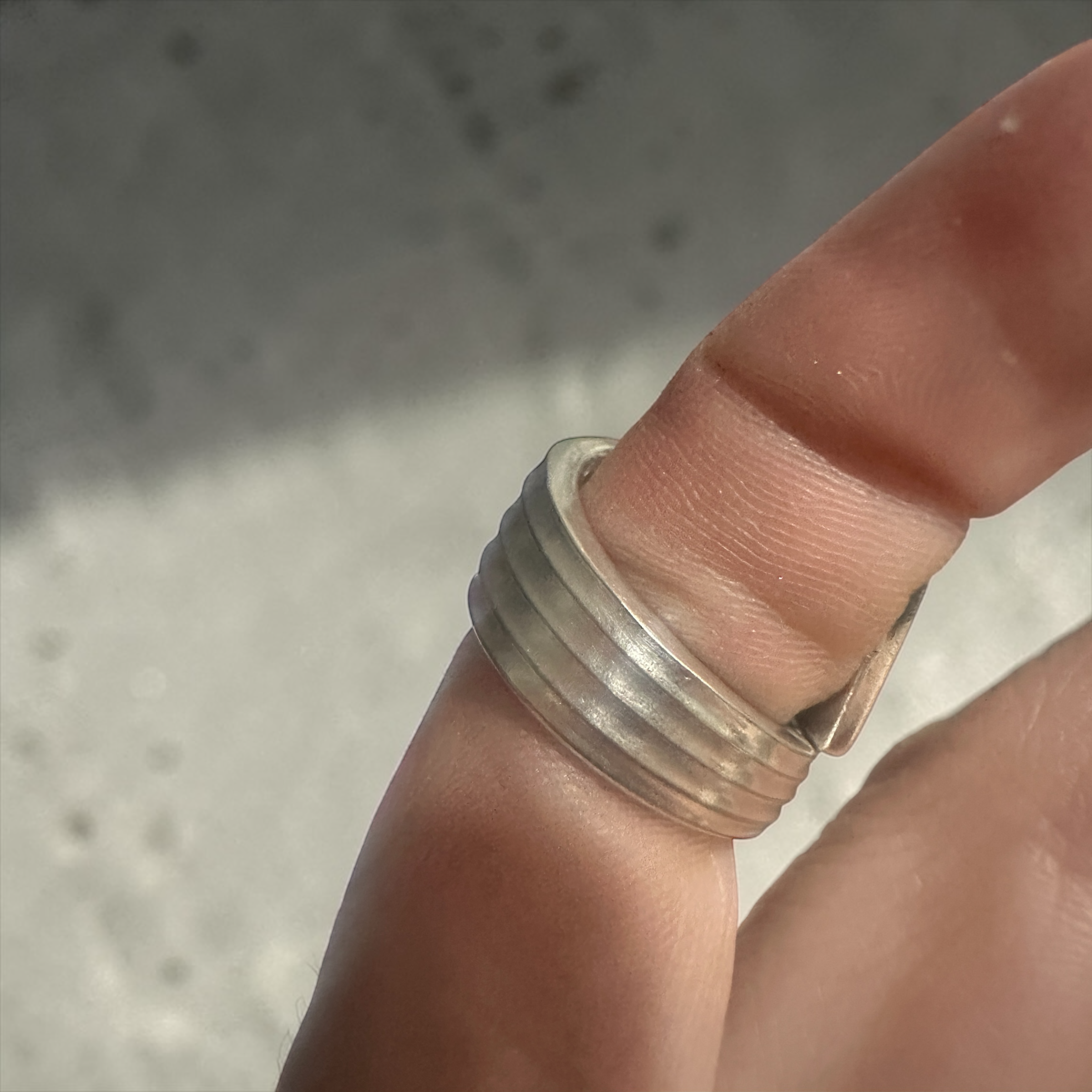 Vintage Spoon Ring – Floral Pattern Silverware Ring | Pick Your Size | Handmade Statement Ring