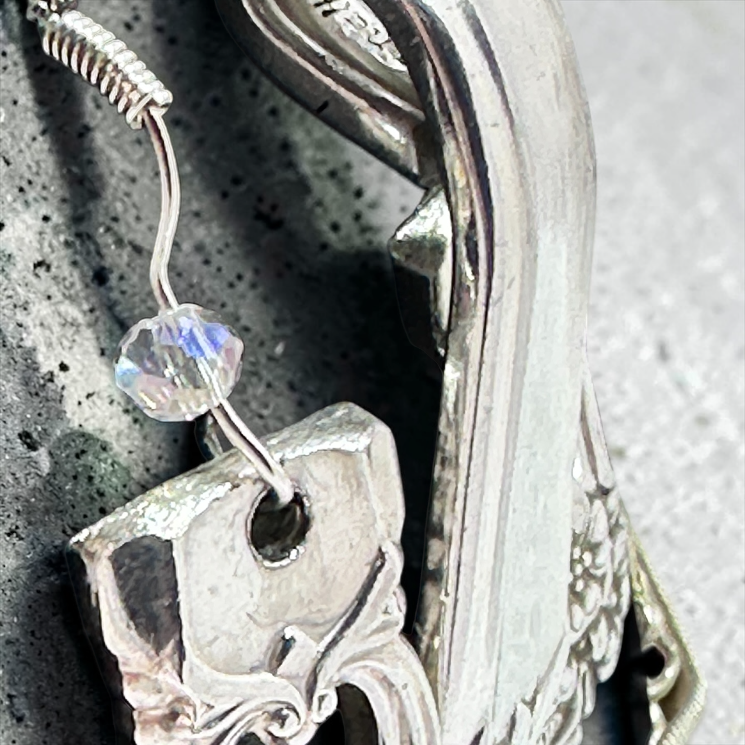 Eternally Yours” Spoon Jewelry Set – Vintage Floral Heart Bracelet, Earrings & Pendant | Upcycled Silverware Collection