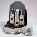 Eternally Yours” Spoon Jewelry Set – Vintage Floral Heart Bracelet, Earrings & Pendant | Upcycled Silverware Collection