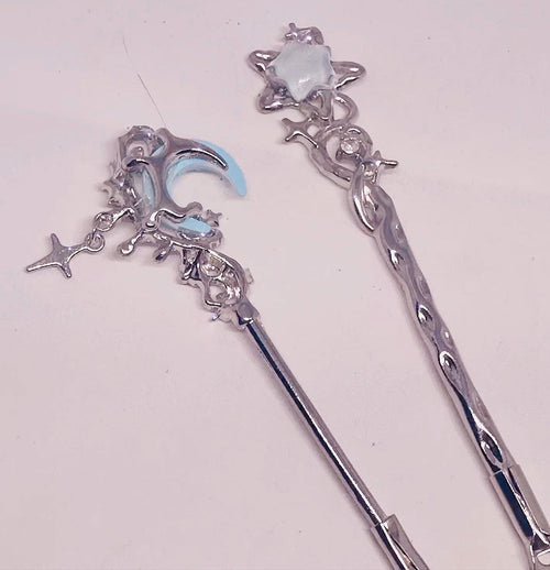 Extracteur de cartes ATM pour ongles longs, aide-tirette de cartes céleste lune-étoile