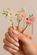 Floral ATM Card Grabber Tool • Cherry Blossom & Pearl Card Clip