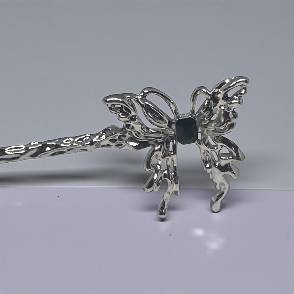 Silver Butterfly ATM Card Clip • Bracelet Buddy Tool for Long Nails