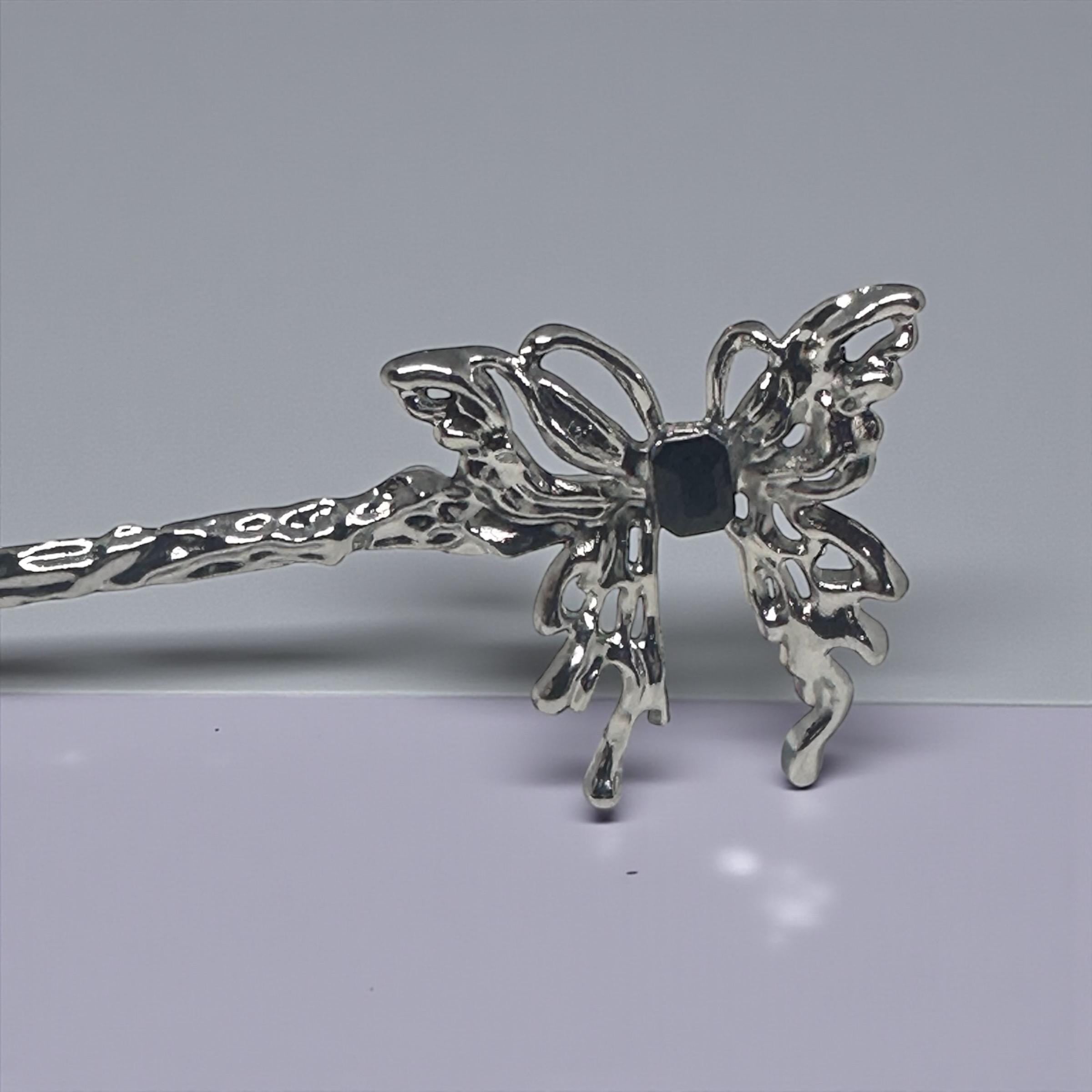 Silver Butterfly ATM Card Clip • Bracelet Buddy Tool for Long Nails