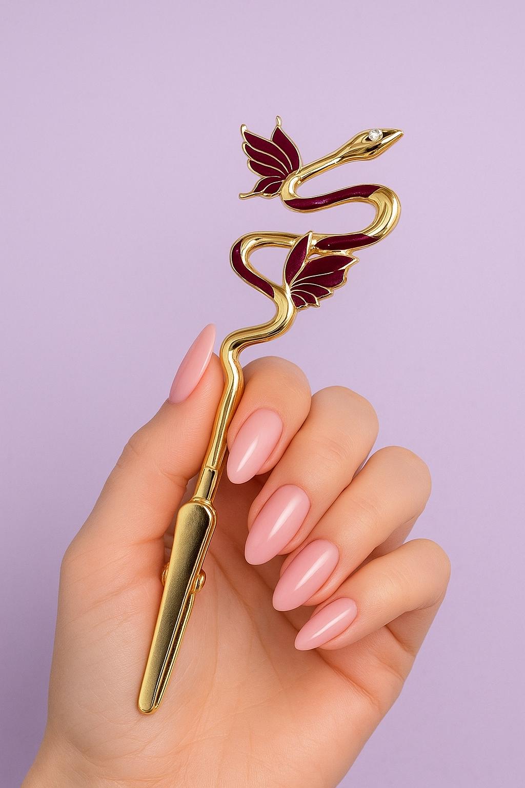 Atm card clip snake , gold and silver , bracelet helper long nail tool