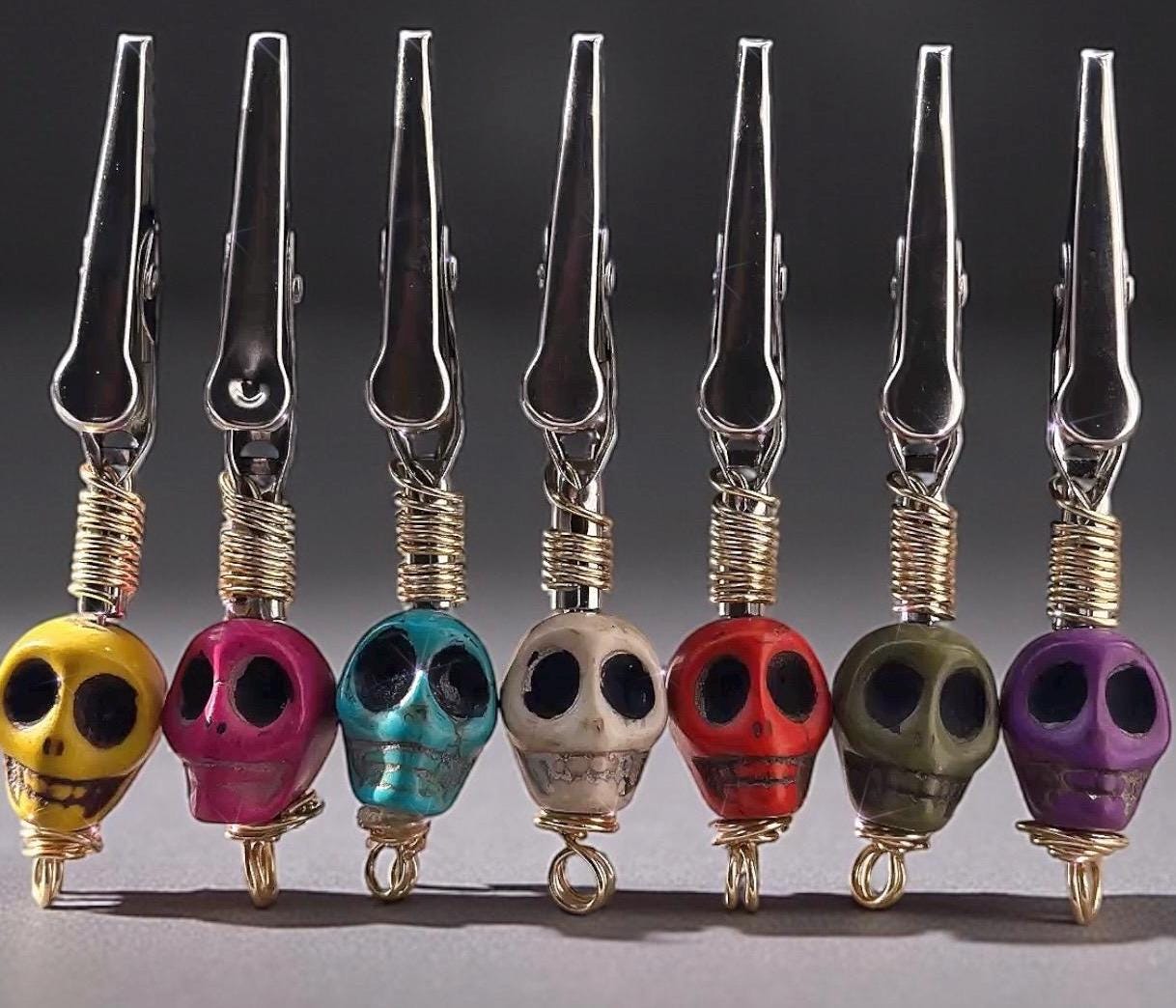 Skull ATM Card Clip • Long Nail Helper • Spooky Debit Card Grabber