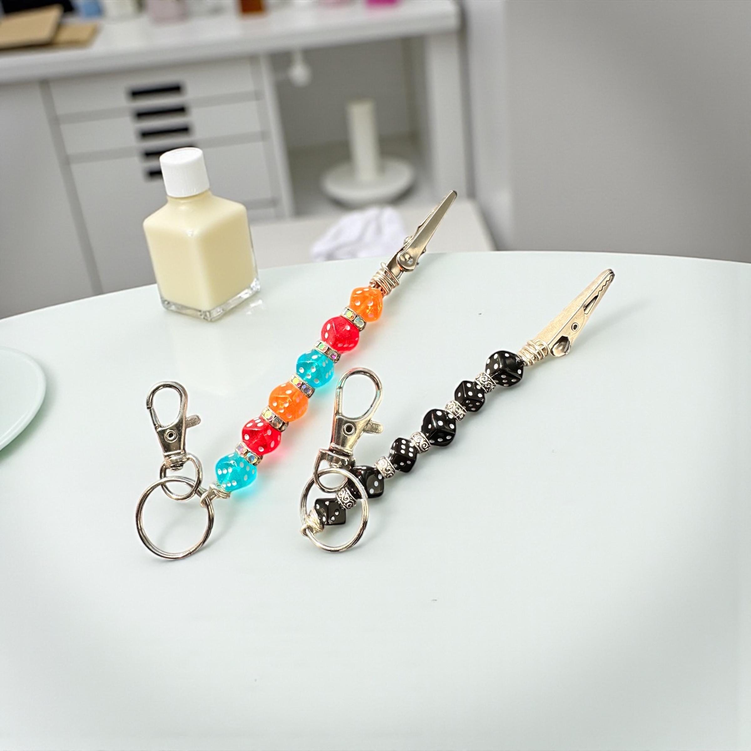 Handmade Dice Beaded ATM Card Clip Bracelet Helper, Long Nail Accessory