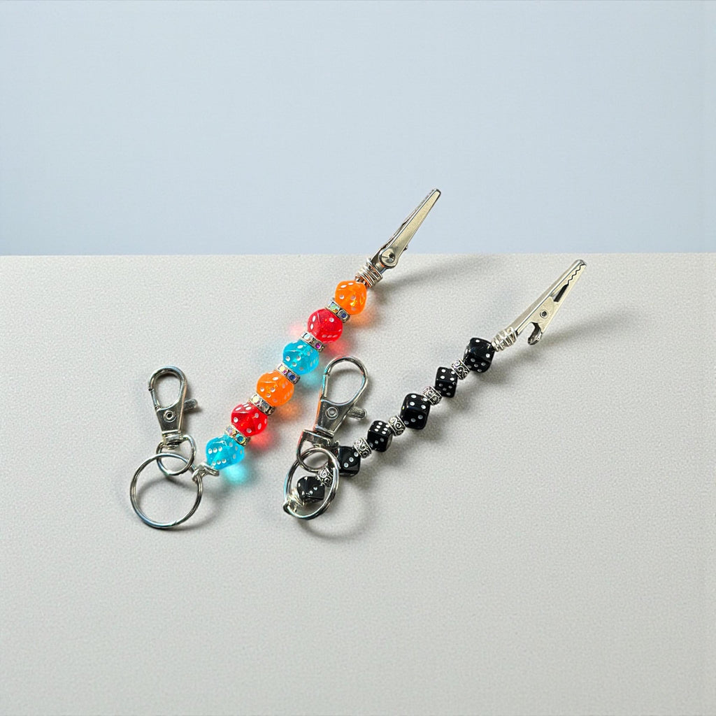 Handmade Dice Beaded ATM Card Clip Bracelet Helper, Long Nail Accessory