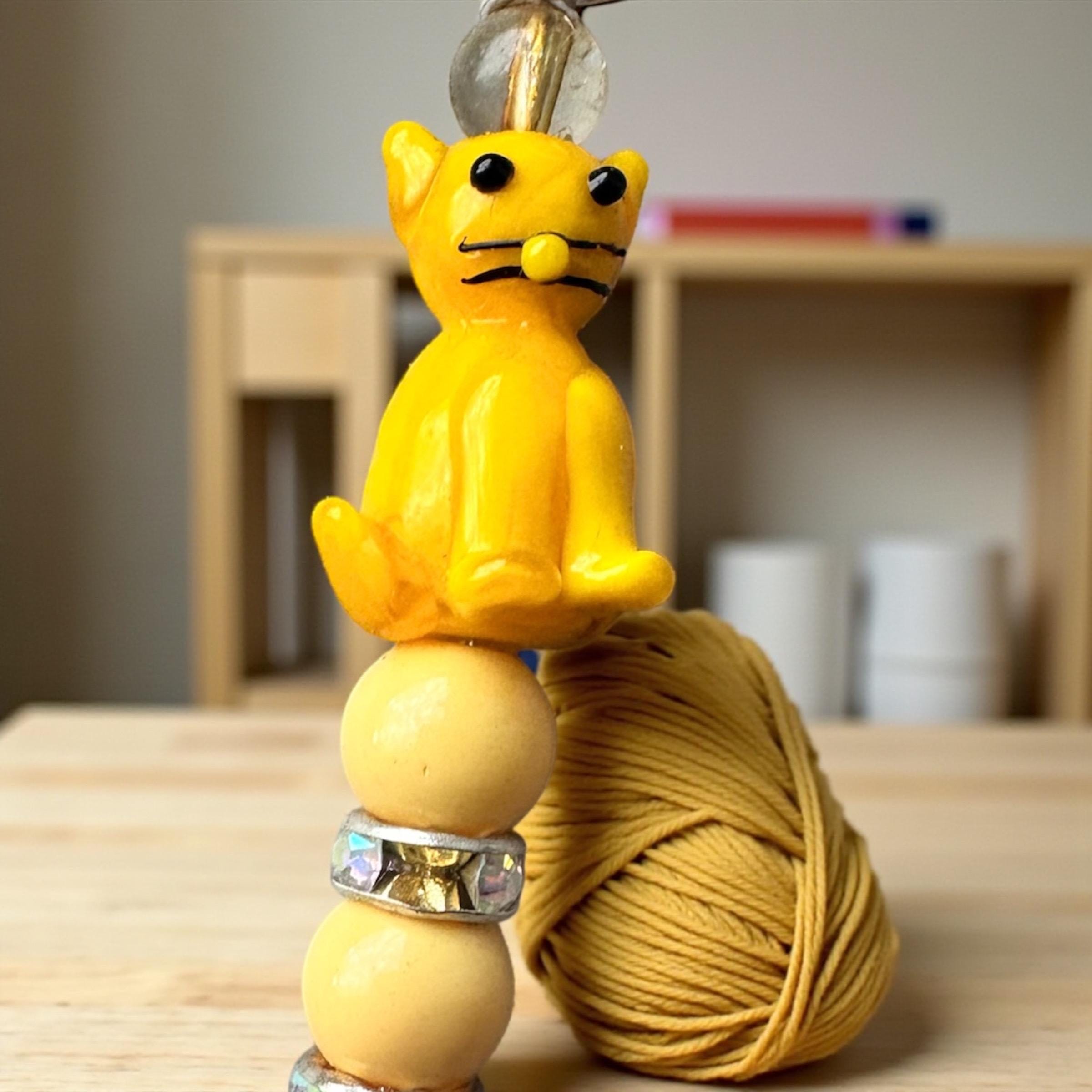 Beaded Cat ATM Card Clip • Long Nail Helper Tool
