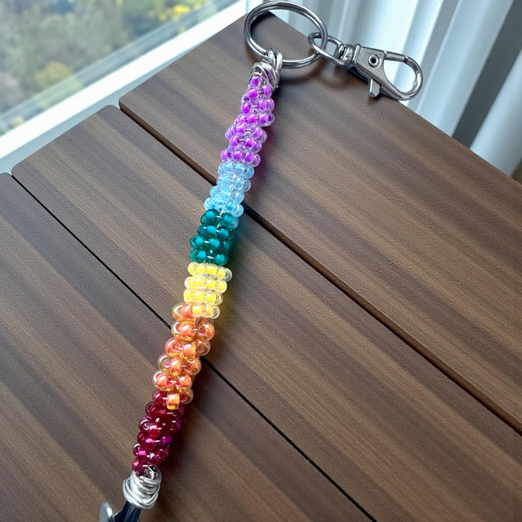 Beaded ATM Card Clip / Bracelet Buddy – Handmade Czech Glass Seed Bead Grabbers