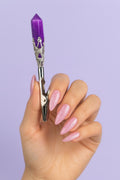 Purple Crystal ATM Card Clip – Amathyst Crystal Bracelet Helper • Long Nail Grabber • Vintage-Style