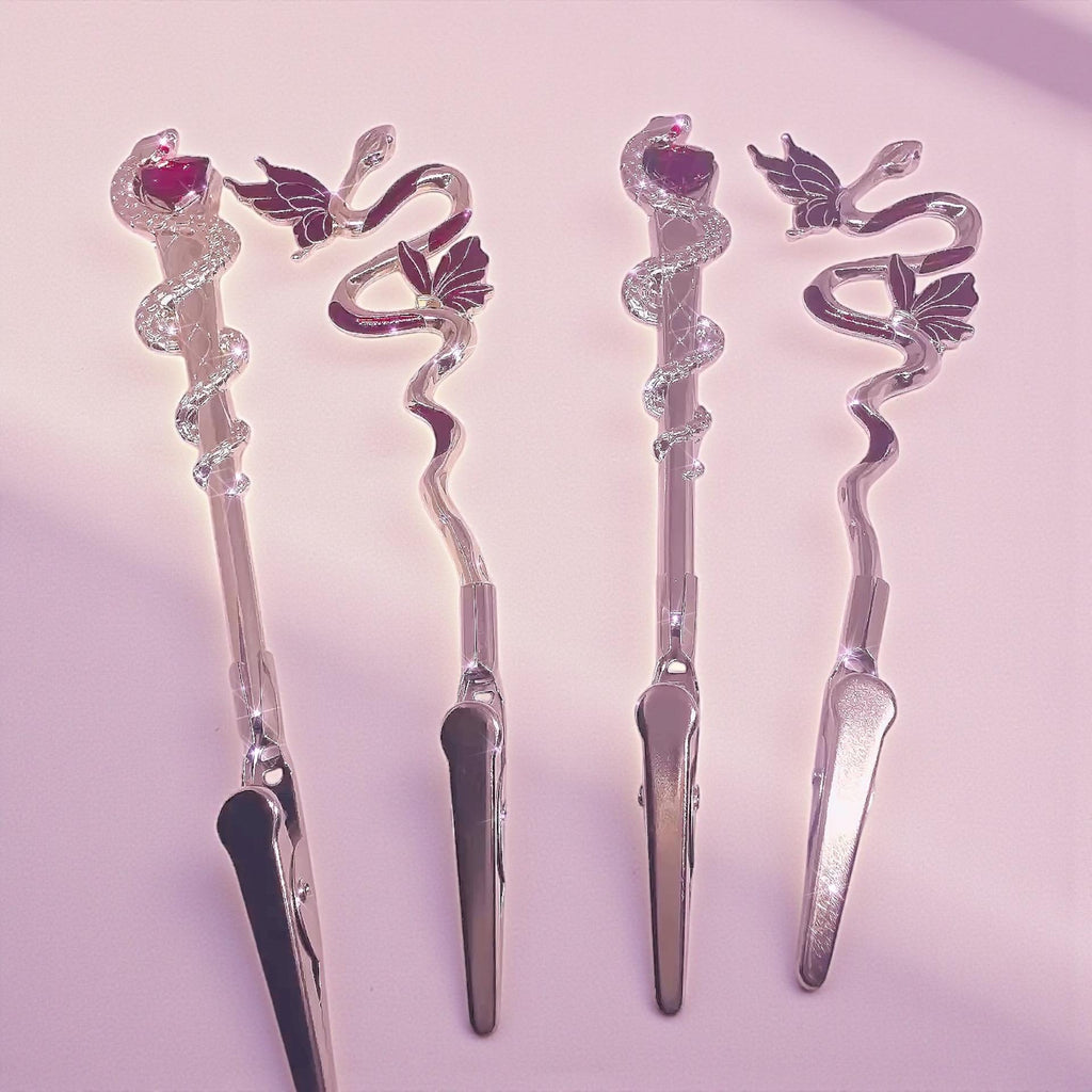 Atm card clip snake , gold and silver , bracelet helper long nail tool
