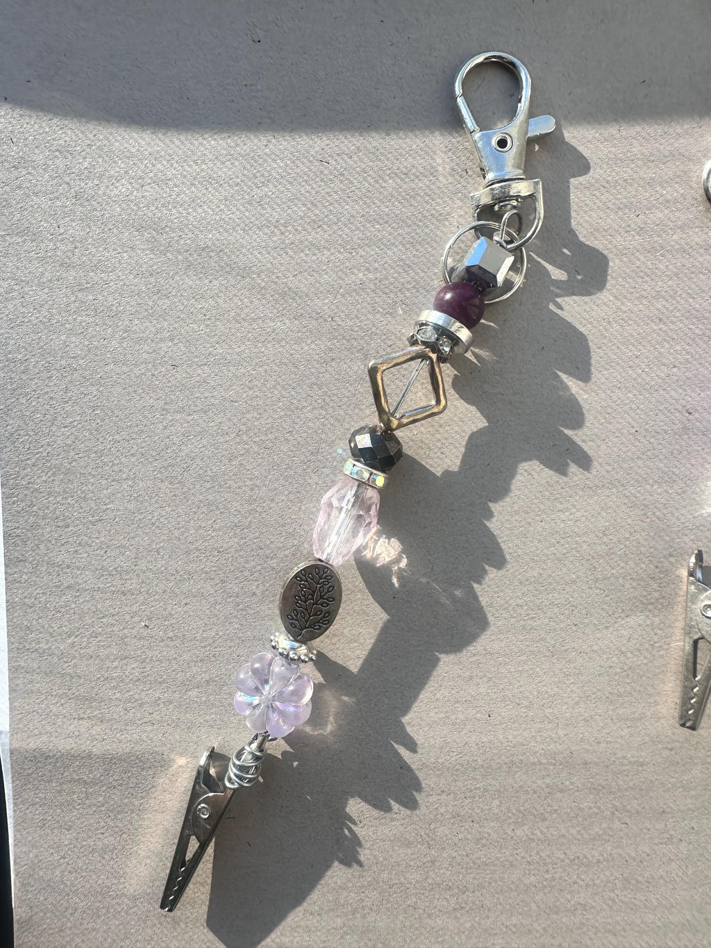 Purple Crystal Card Clip – Long Nail Helper, ATM Grabber