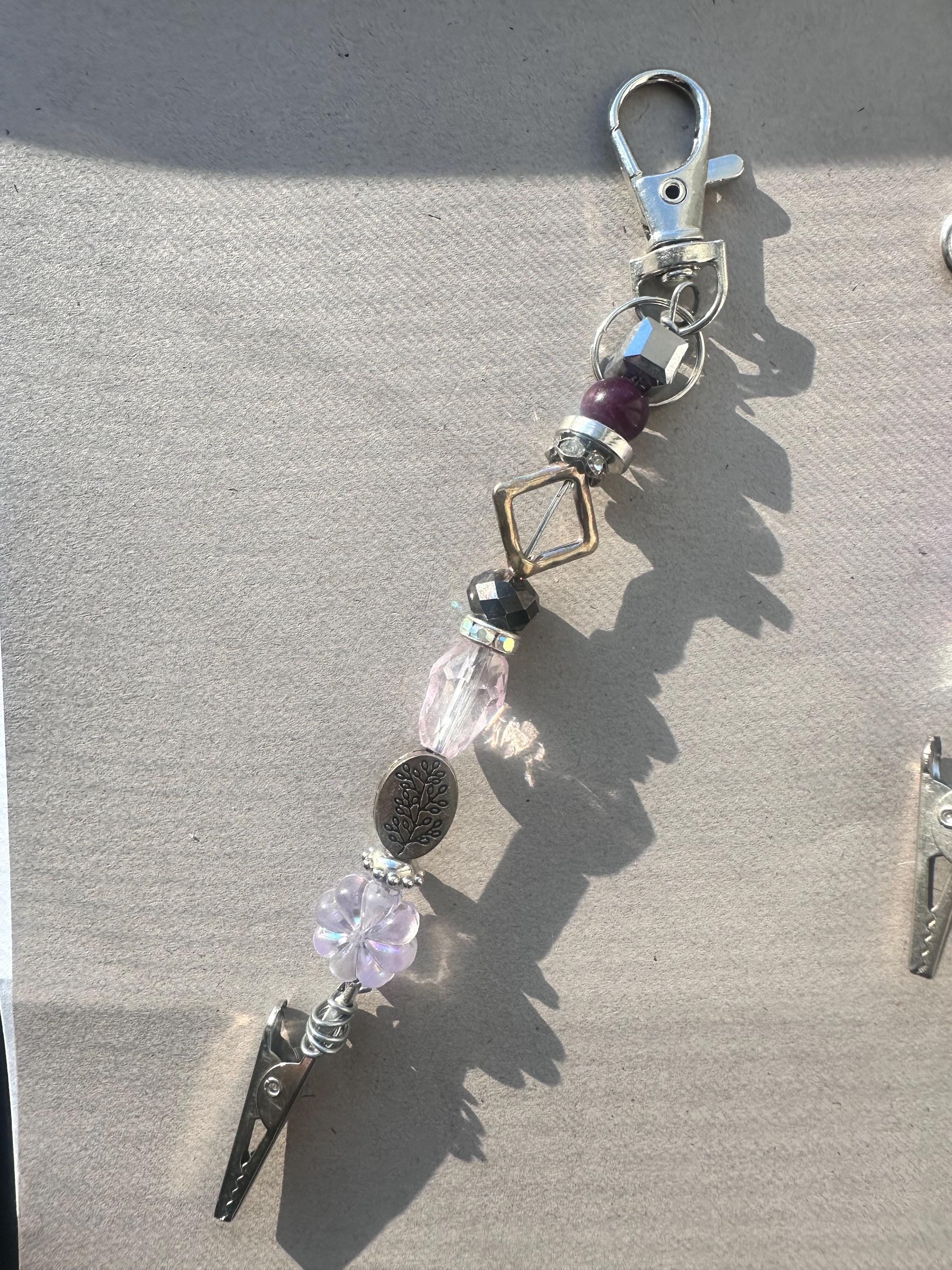 Purple Crystal Card Clip – Long Nail Helper, ATM Grabber