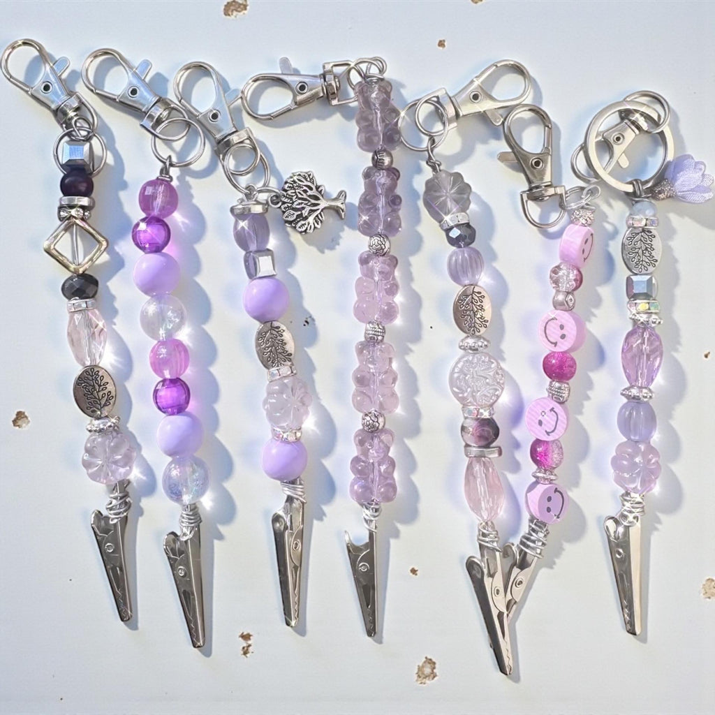 Purple Crystal Card Clip – Long Nail Helper, ATM Grabber