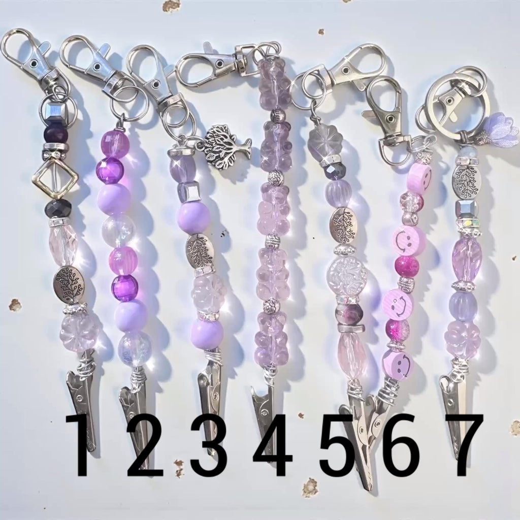 Purple Crystal Card Clip – Long Nail Helper, ATM Grabber