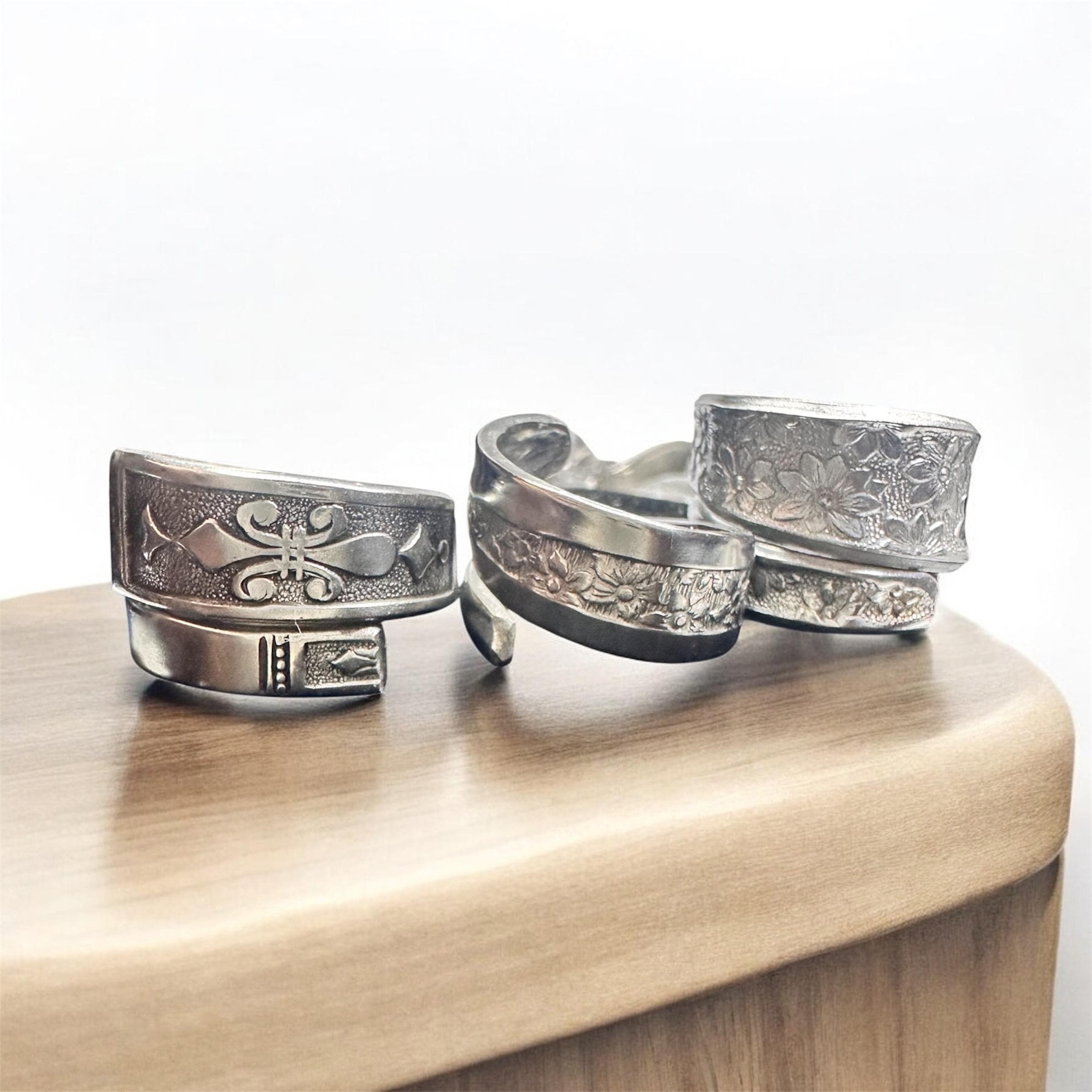 Vintage Mystery Spoon Rings, Bundles available • Double Wrapped • Stainless Steel • Velvet Box included
