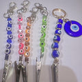 Evil Eye Beaded ATM Card Clip • Long Nail Grabber Tool