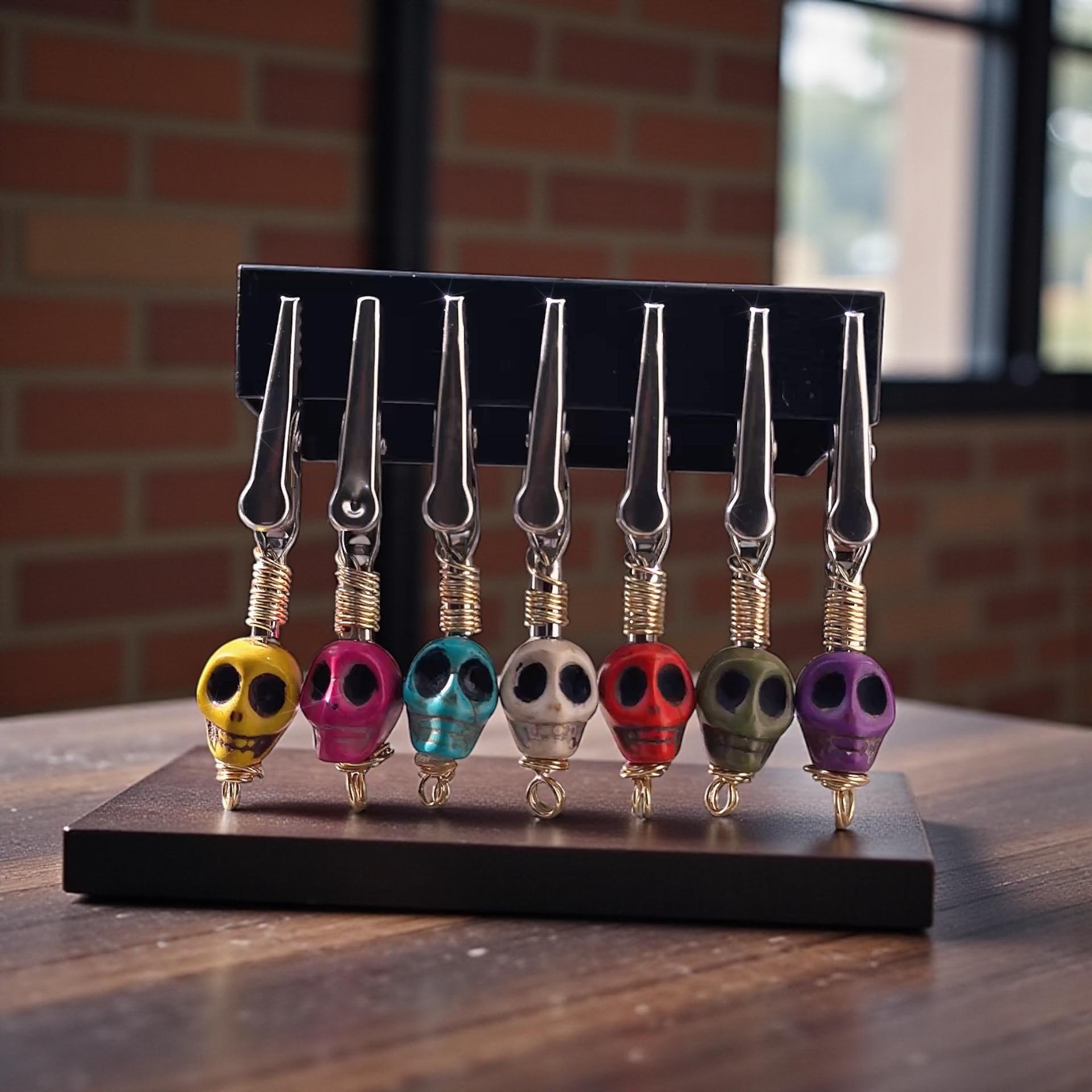 Skull ATM Card Clip • Long Nail Helper • Spooky Debit Card Grabber