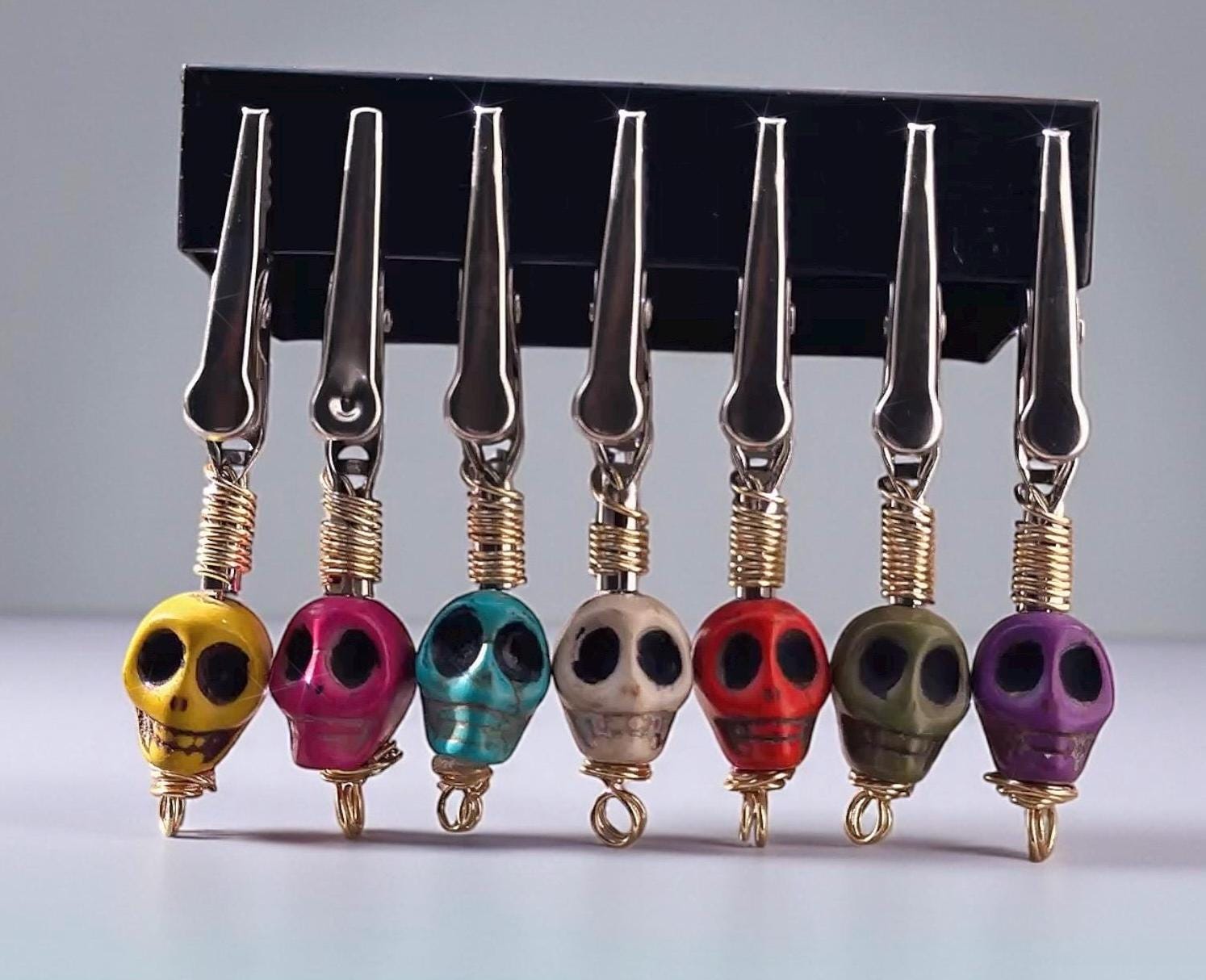 Skull ATM Card Clip • Long Nail Helper • Spooky Debit Card Grabber