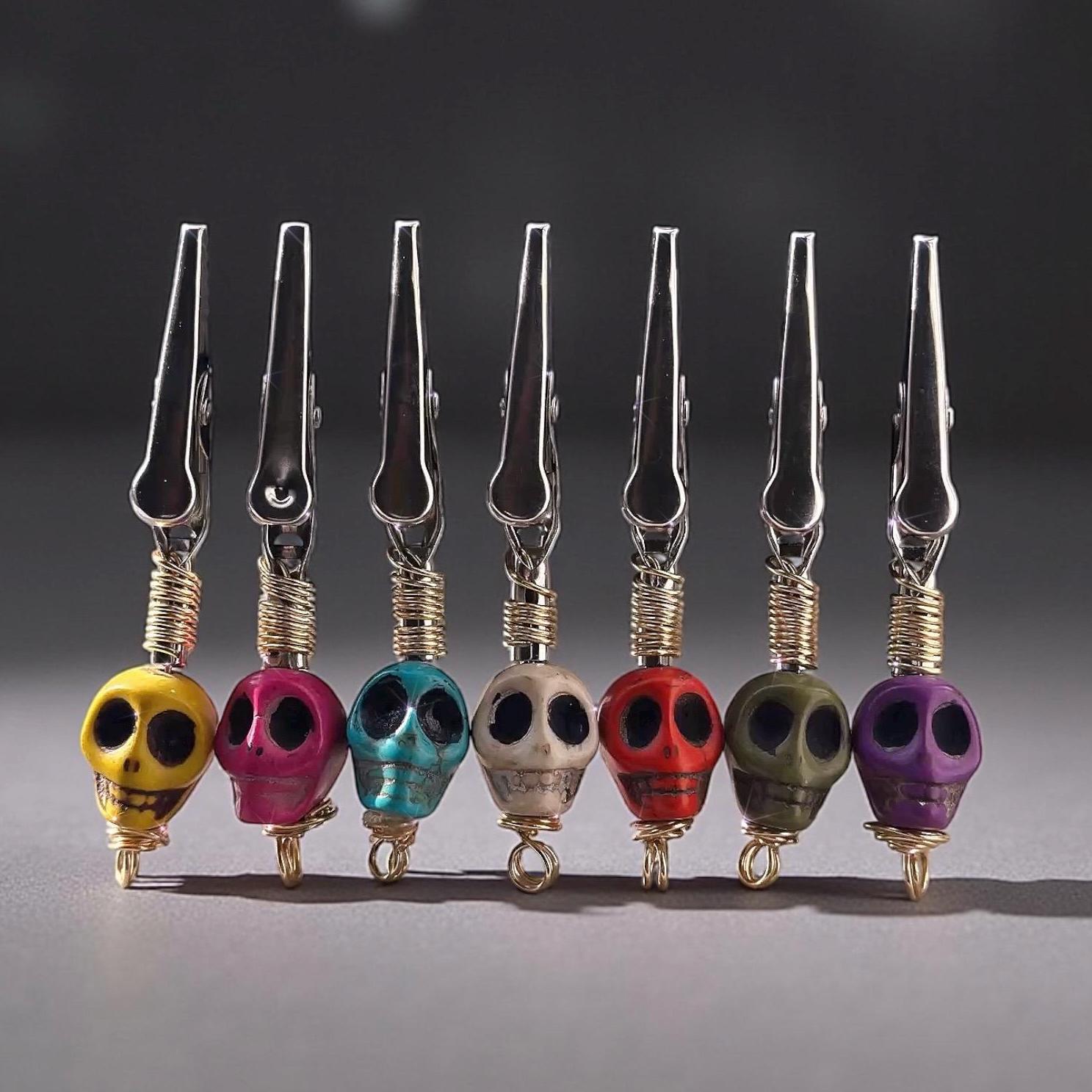 Skull ATM Card Clip • Long Nail Helper • Spooky Debit Card Grabber