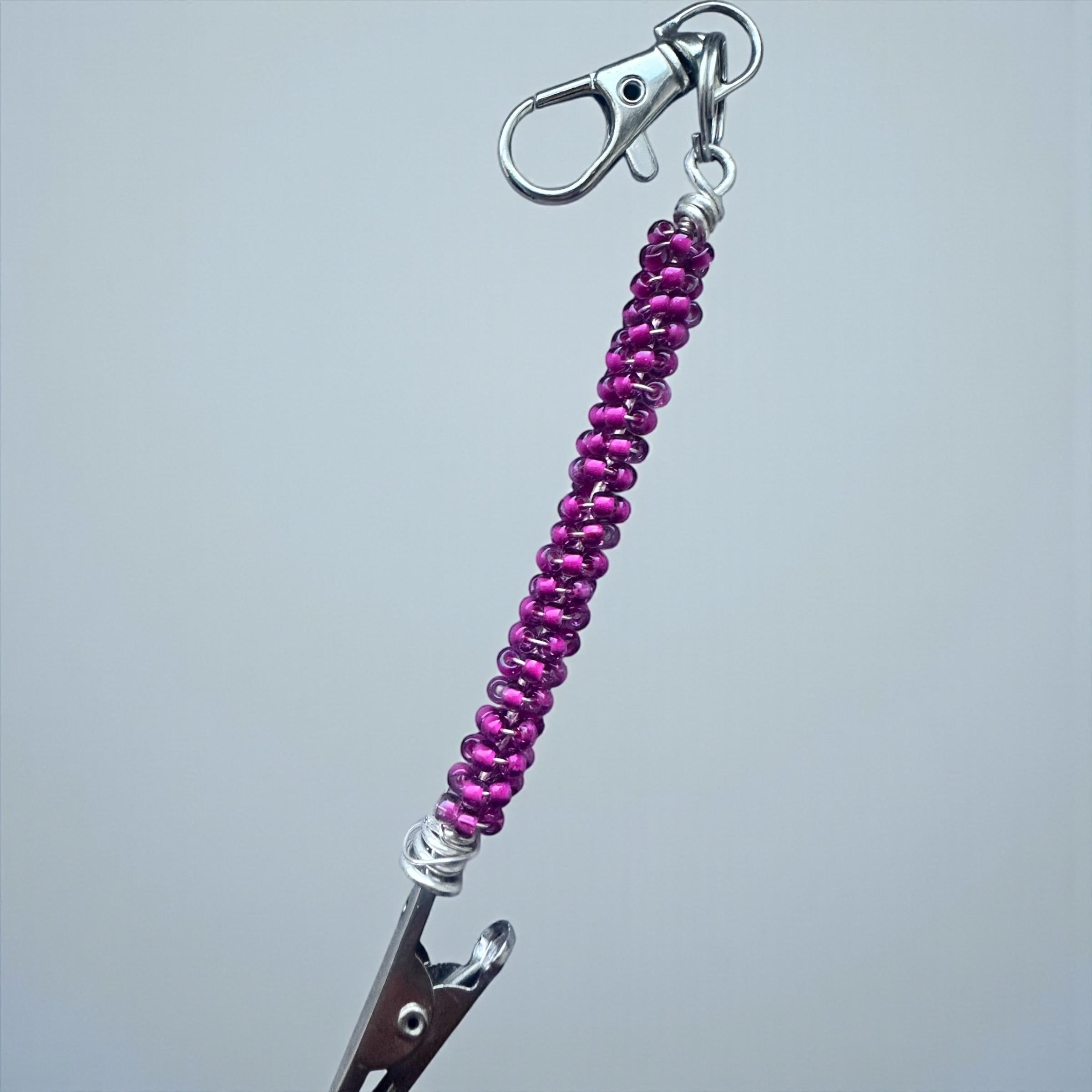 Beaded ATM Card Clip / Bracelet Buddy – Handmade Czech Glass Seed Bead Grabbers