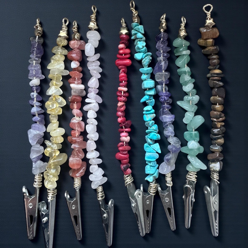 ATM Card Clip Crystal Gemstone • Long Nail Helper, Bracelet Buddy
