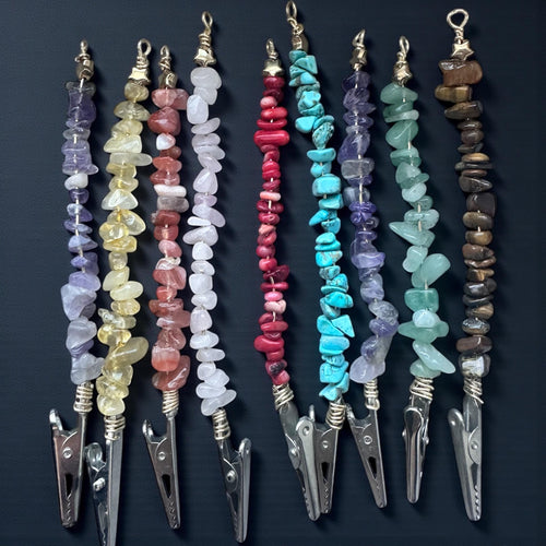 ATM Card Clip Crystal Gemstone • Long Nail Helper, Bracelet Buddy