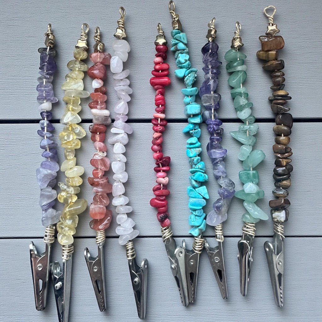 ATM Card Clip Crystal Gemstone • Long Nail Helper, Bracelet Buddy