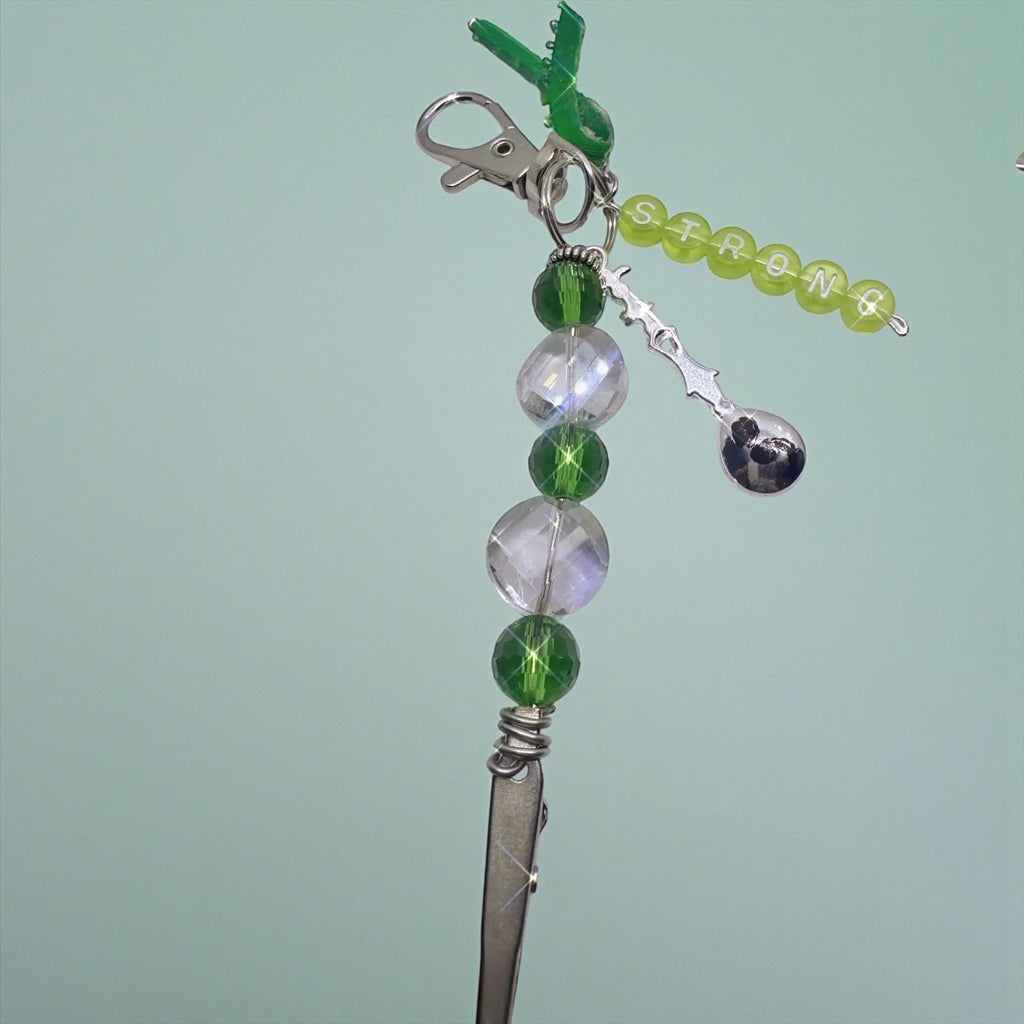 Mental Health Awareness ATM Card Clip | Survivor Support Keychain | Ribbons & Charms to Match Each Awareness | Handmade Beaded Bracelet Help