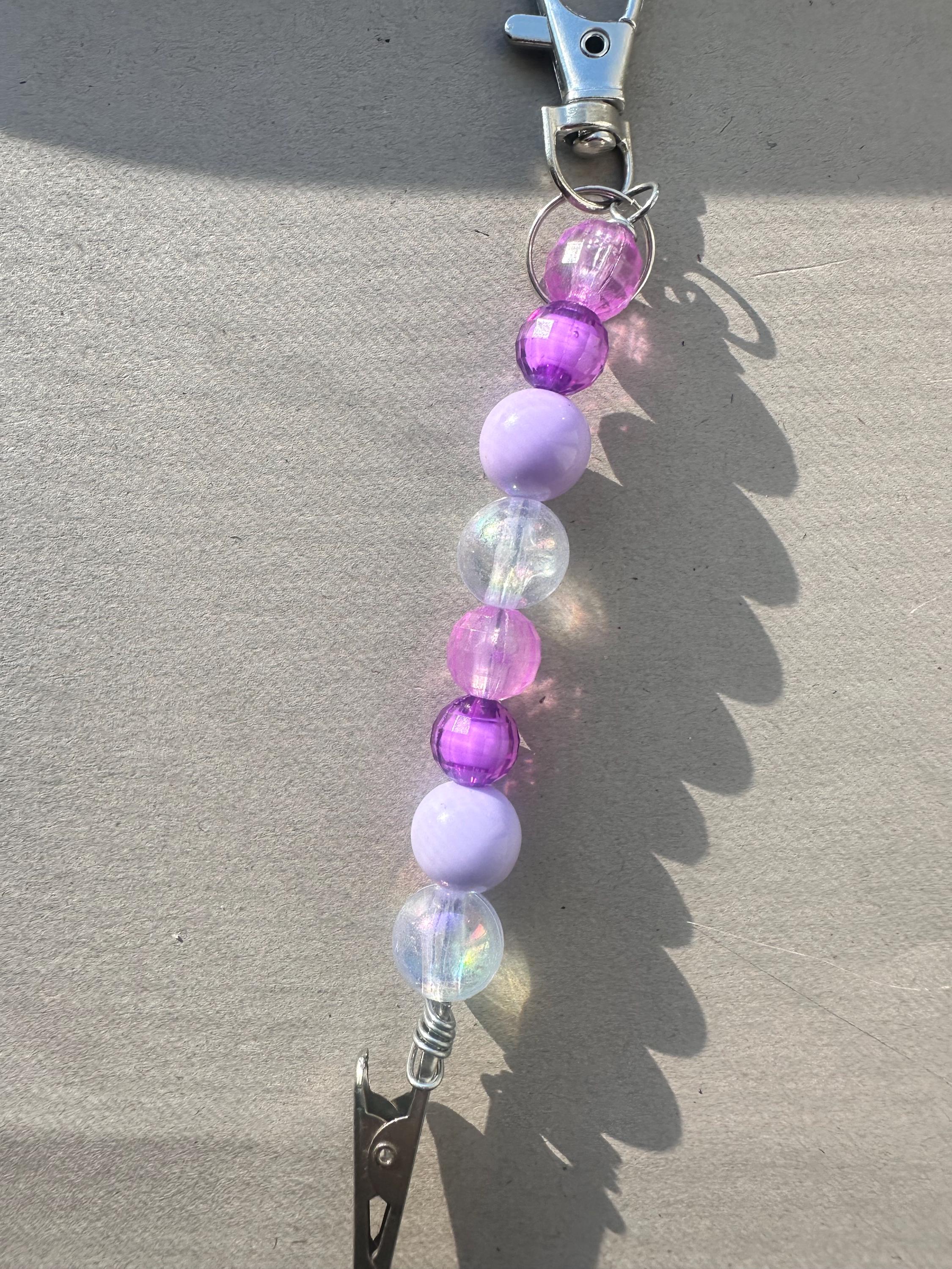 Purple Crystal Card Clip – Long Nail Helper, ATM Grabber