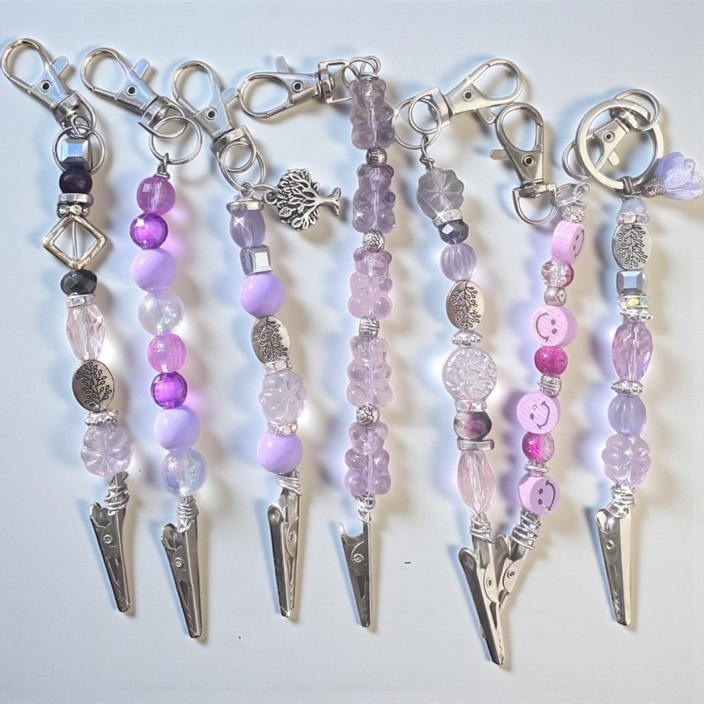 Purple Crystal Card Clip – Long Nail Helper, ATM Grabber