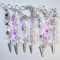Pince à cartes en cristal violet – Aide pour les ongles longs, extracteur de cartes bancaires