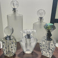 Vintage-Mini Glass Perfume Bottles with Removable Stoppers  – Set of 5