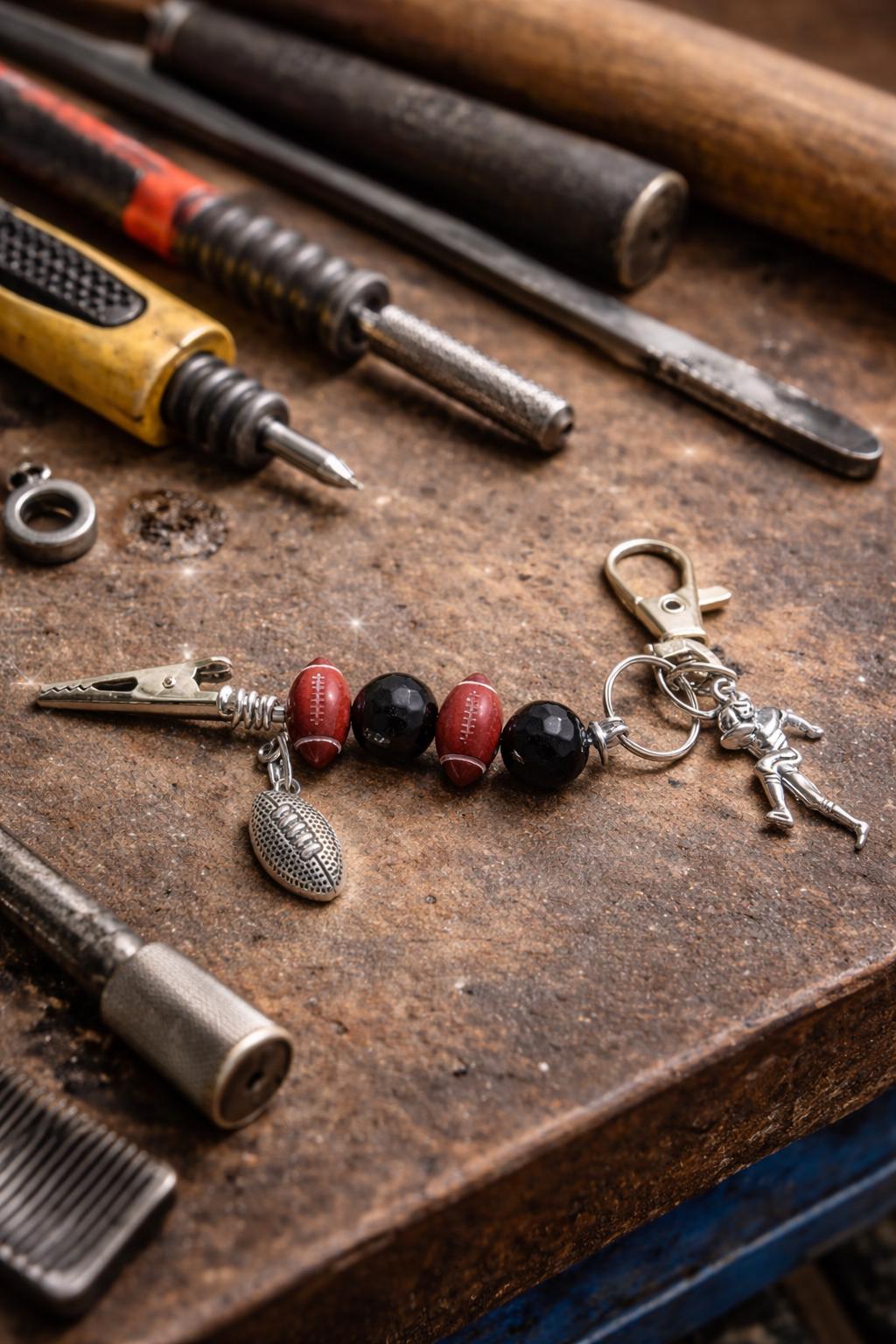 Game day edition Pocket-Foot ball party accessories card clip Tool – Mini Parts Holder Small keychain mini tool Garage ,big game tool