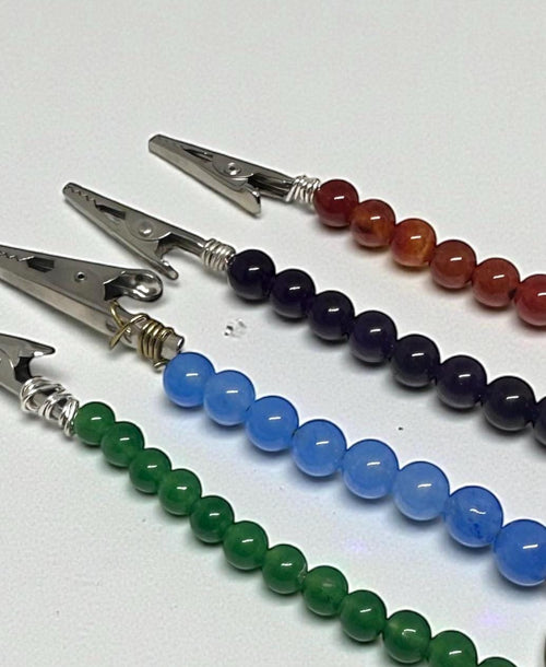 Clip de Carte Bancaire en Pierre Semi-Précieuse Véritable • Outils pour Ongles Longs • Aide pour Bracelets • 4 Options de Couleur
